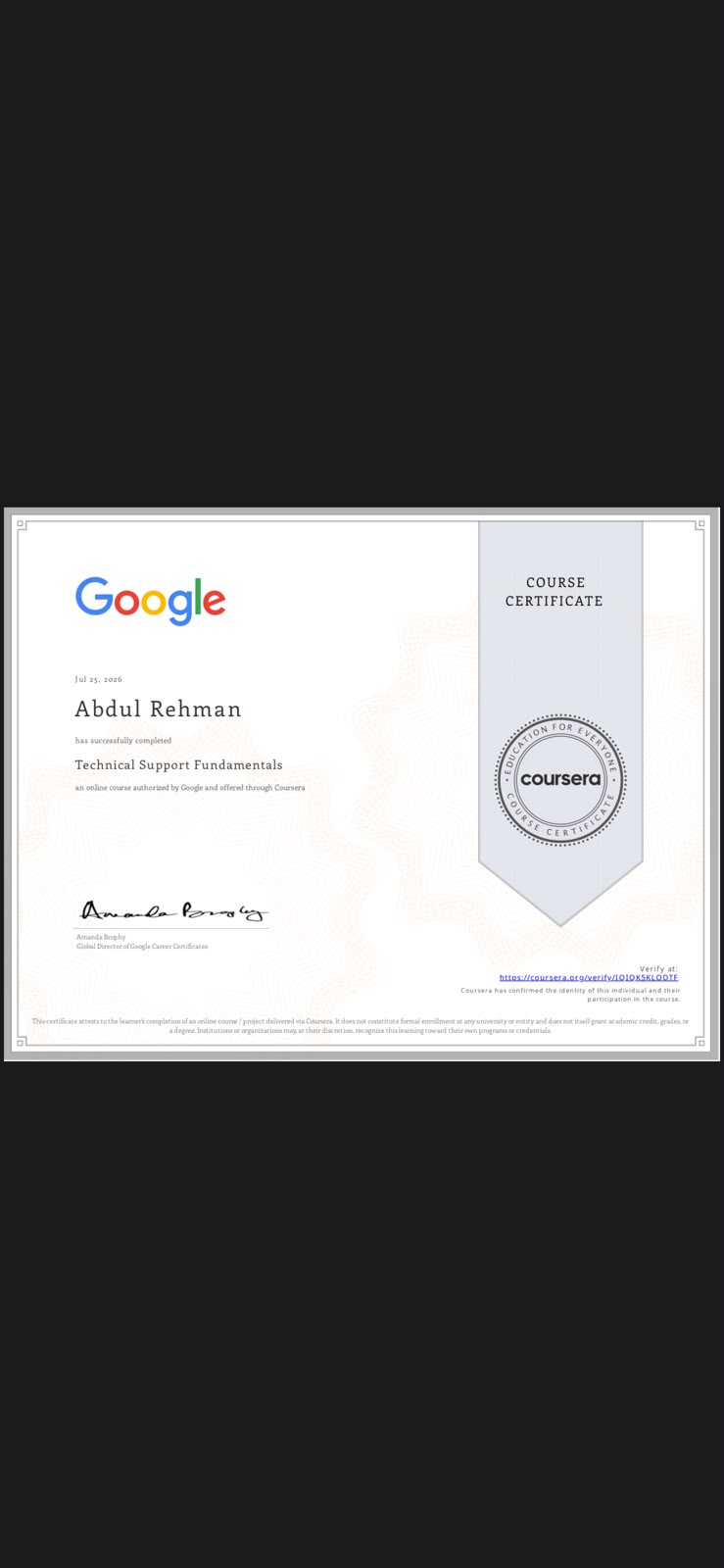 IT Support Coursera